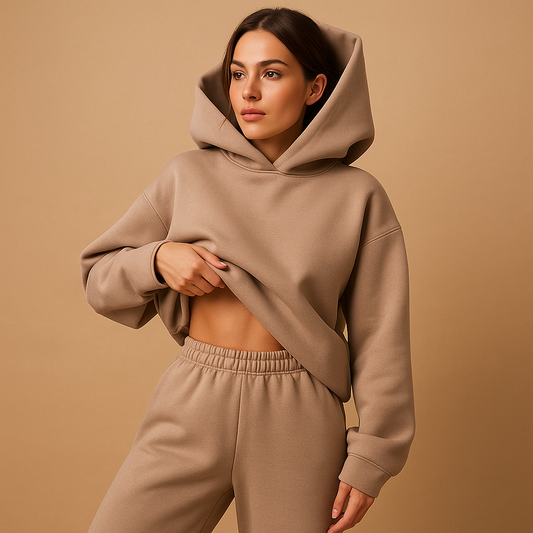 Oversized loungewear set with hoodie and pants for women