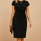 Shapely elegant dress with flattering fit for women