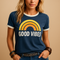 T-shirt with 'Good Vibes' print for women
