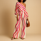 Two-piece summer outfit with off-shoulder top for women