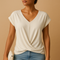 V-neck blouse with flattering fit for women