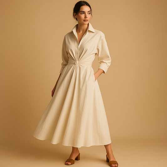 Vintage-inspired A-line dress for women