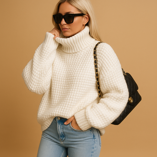 Warm knit women's sweater