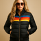 Warm padded winter coat with hood for ladies
