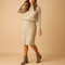 Warm midi winter dress for women