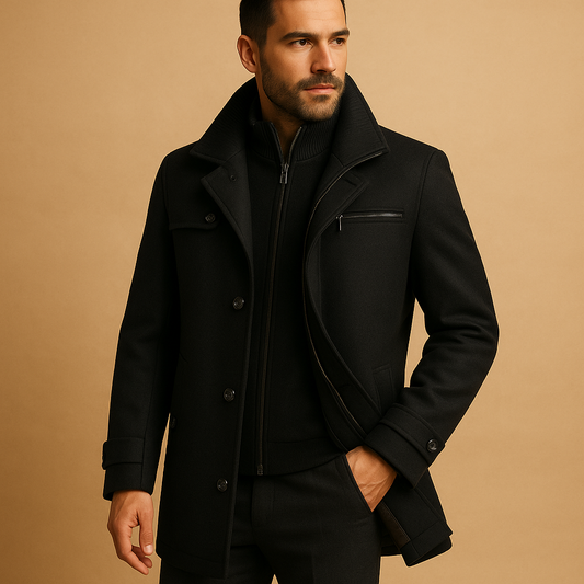Waterproof winter jacket with adjustable cuffs for men