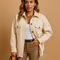 Wind and waterproof women's jacket with collar and buttons