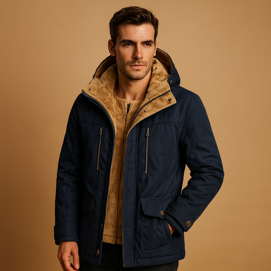 Winter hooded jacket for men