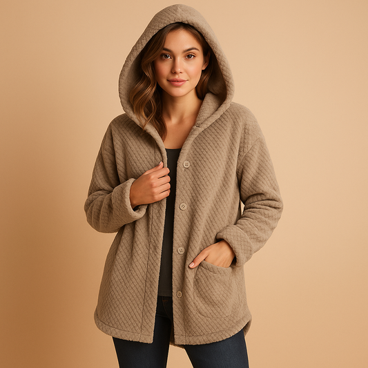 Winter coat with hood and insulation for women