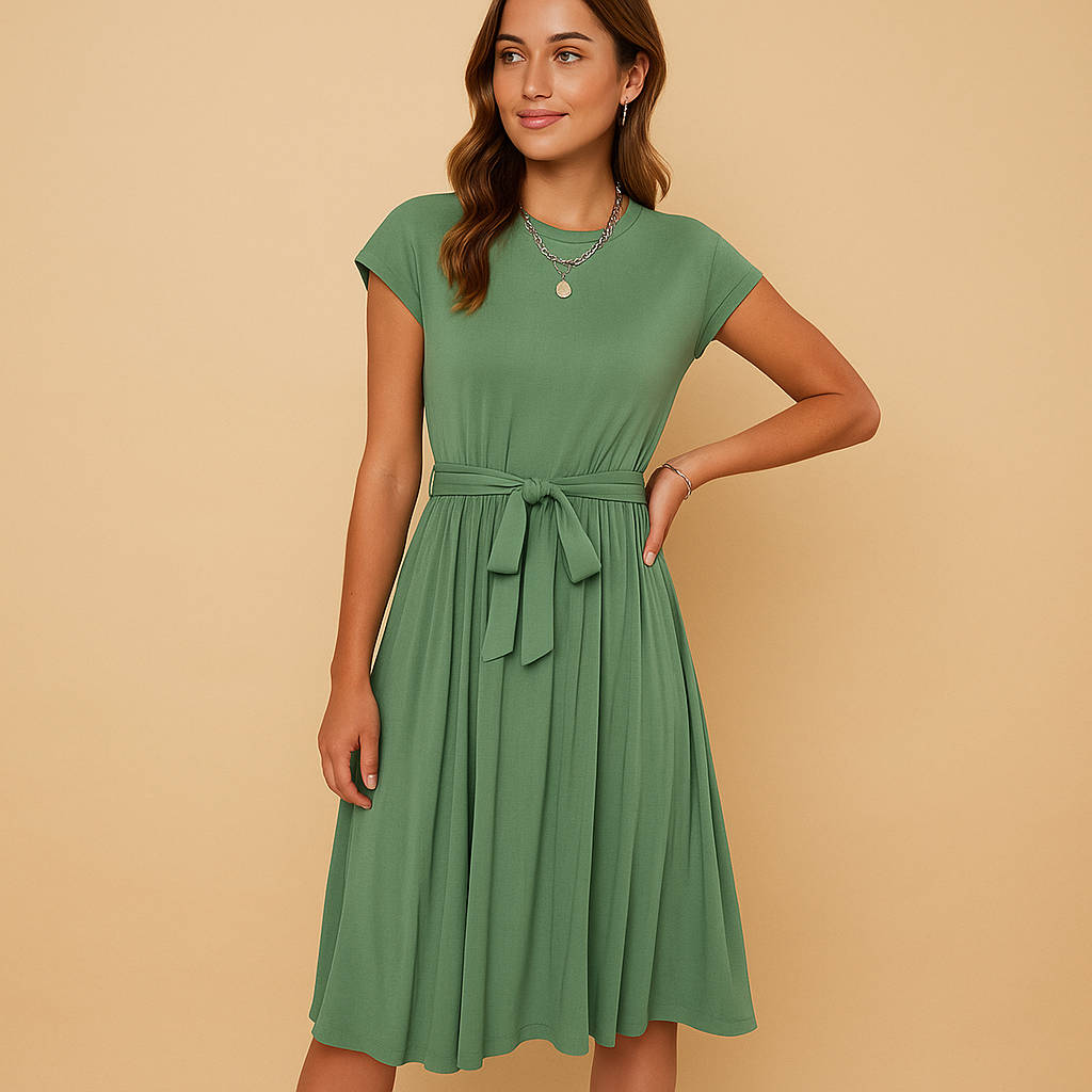 Summer dress with elegant cut and breezy fit for women