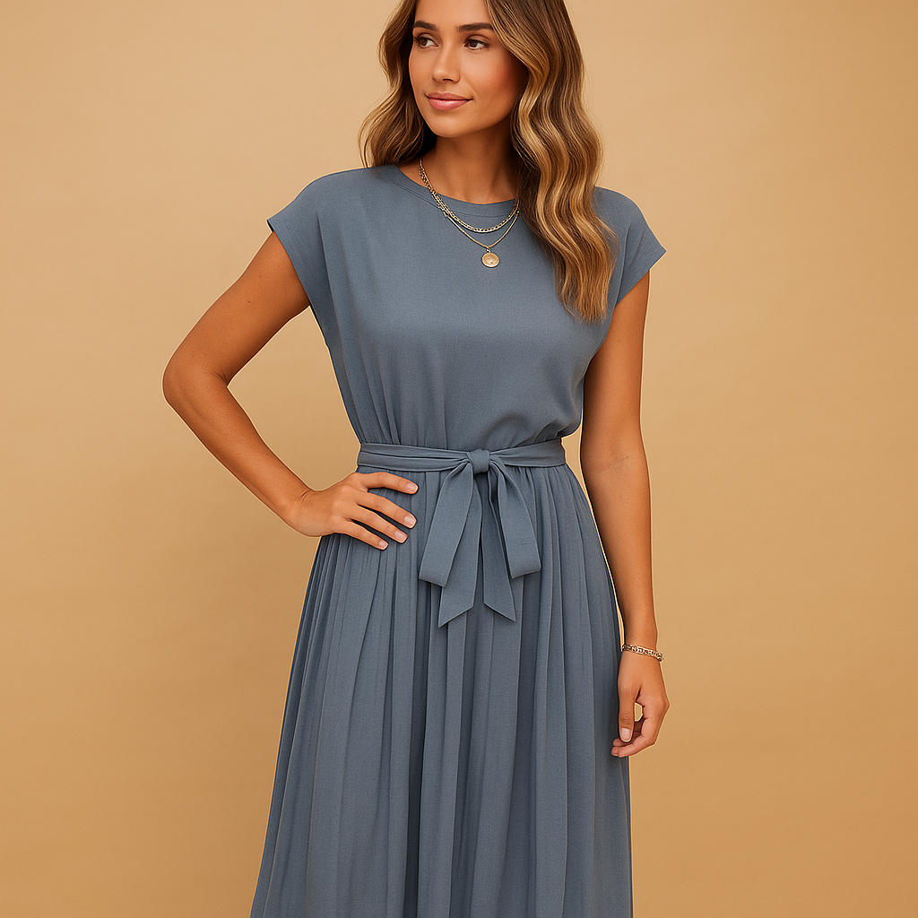 Summer dress with elegant cut and breezy fit for women