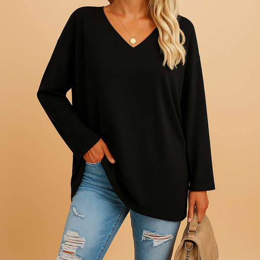 Summer top with loose fit for women