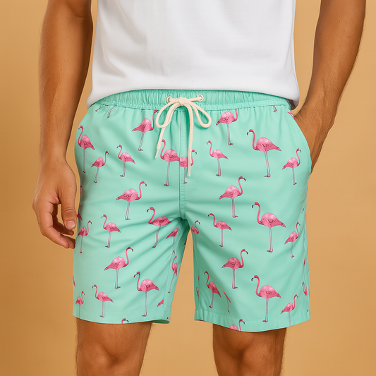 Swim shorts with quick-drying fabric for men